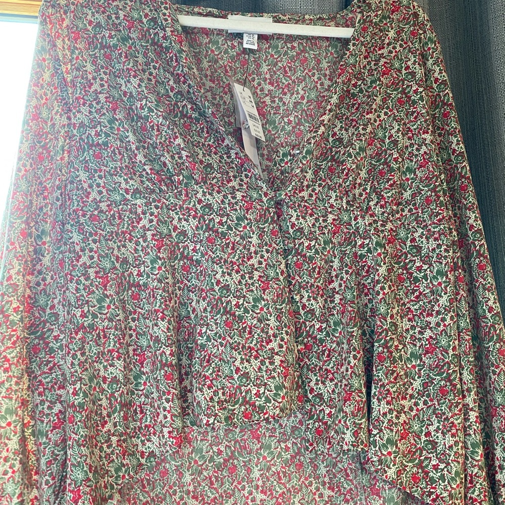 NWT ✨Topshop Long sleeve button blouse